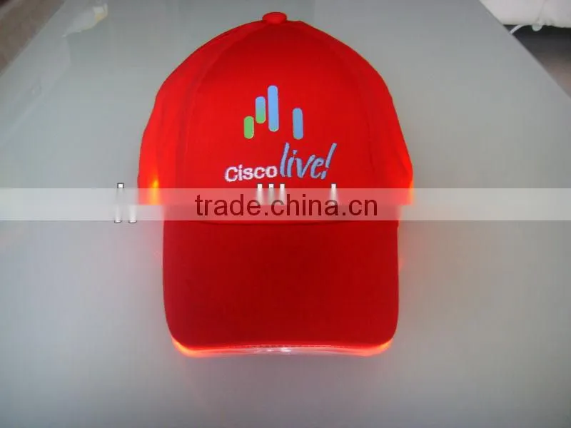 wholesale and retail sport baseball caps with light in visor
