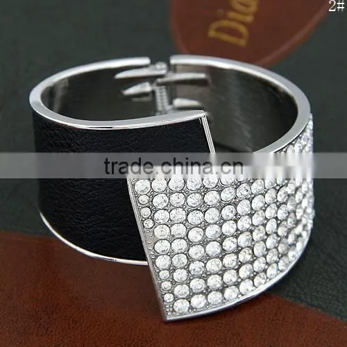 Adjustable wire gold tube bangle bracelet wholesale,artificial american diamond jewellery