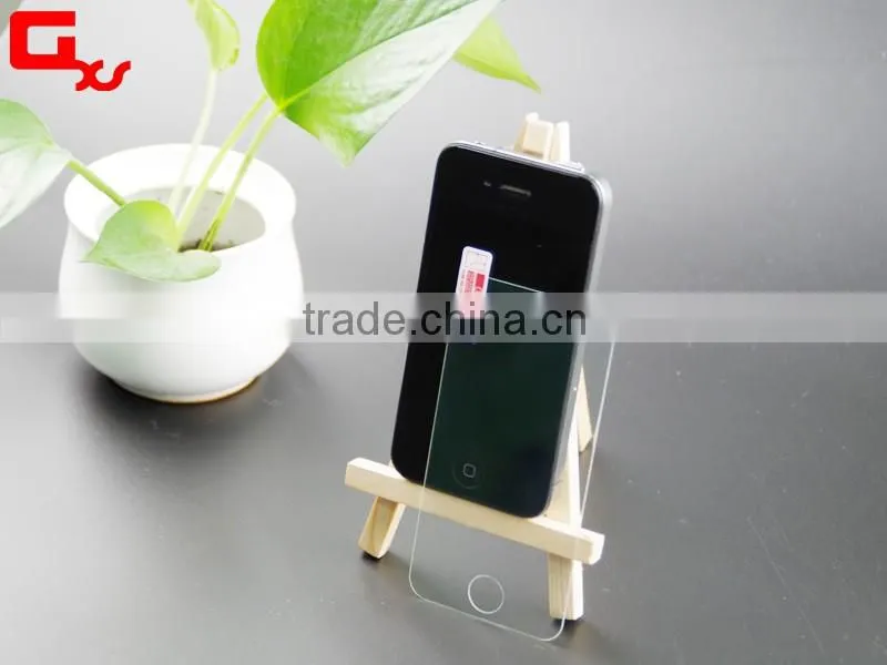 GXS wholesale 99% high transparency clear tempered glass screen protector for iphone 4