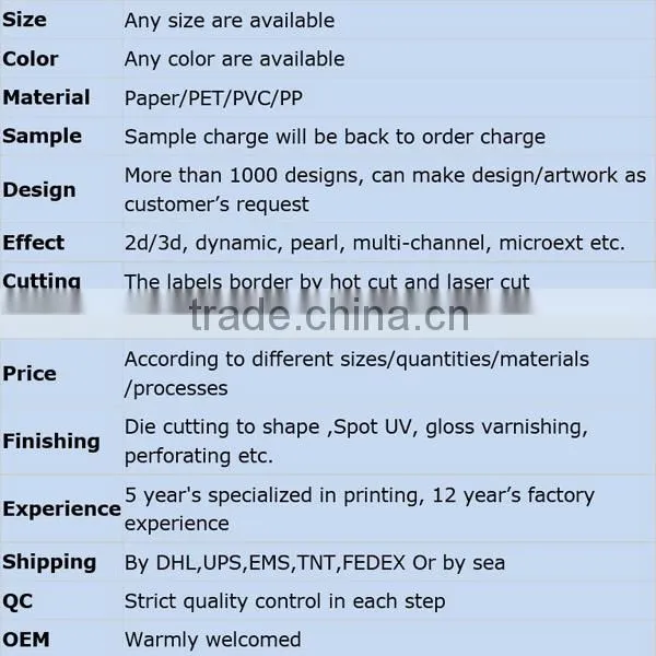 Anti-fake hot stamping hologram sticker