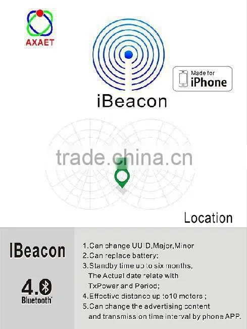 Ibeacon module Bluetooth 4.0 module uuid programmable ibeacon module for iphone and android 4.3 PC032