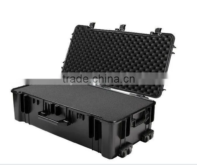 Wonderful waterproof dustproof rushproof equipment tool big safety case with foam and wheels