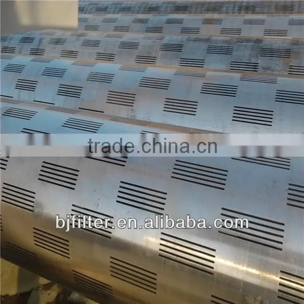 chinese manufacture low carbon steel slotted pipe sceen