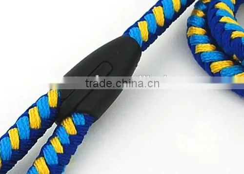 60cm High Quality Factory Price Private Labelling Pet Dog Braided Rope Leash with spring