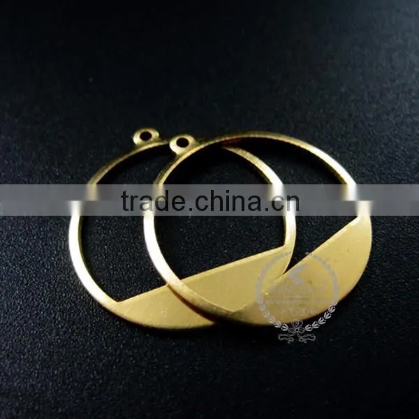 20mm raw brass brasket pendant charm DIY earrings chandelier jewelry findings 1800163