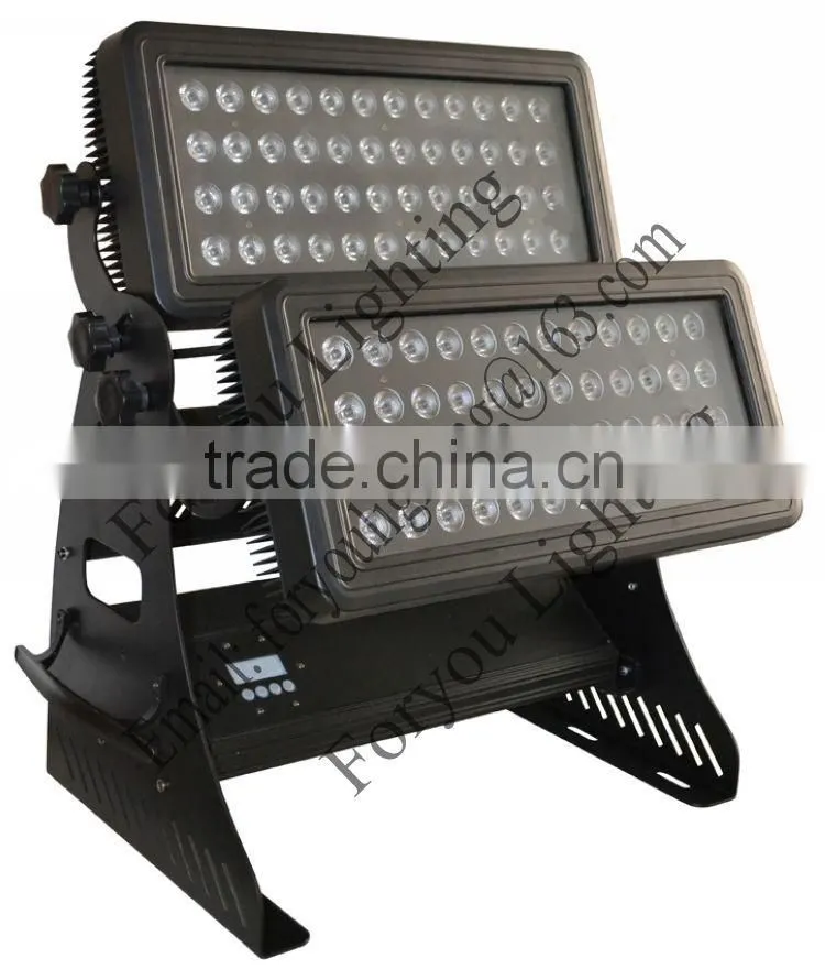 Factory Wholesale Outdoor IP65 Waterproof Rainproof Building City Color Light 96x15W RGBWA+UV 6-IN-1 LED Wall Washer