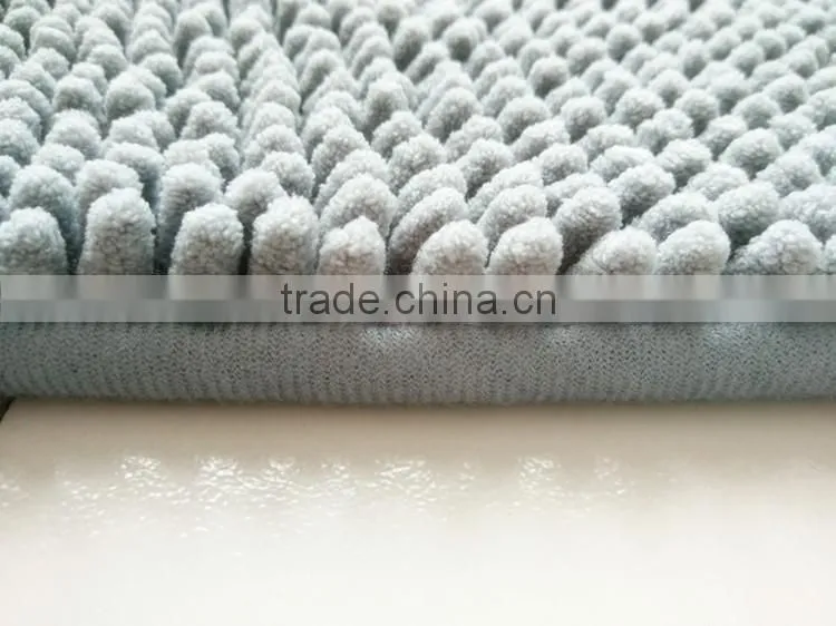 grey cheap low short pile chenille mat