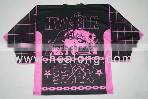 100%polyester custom-made sublimated printing youth Ice hockey jerseys for team