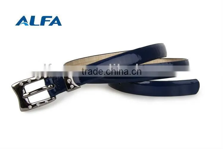 2013 Hot Ladies Narrow Rhinestone Buckle Belt
