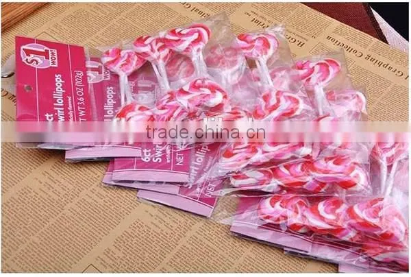 Strawberry Flavours Peach Hearts giant lollipop