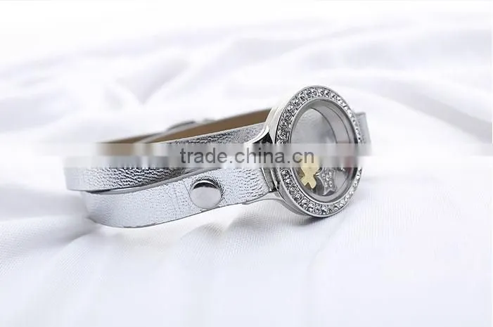 2016 Hot Sale Infinity Cheap Custom Diy Jewelry Locket Leather Bracelet