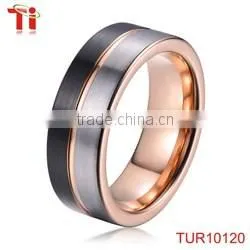 Purple plating tungsten engament wedding ring for men domed