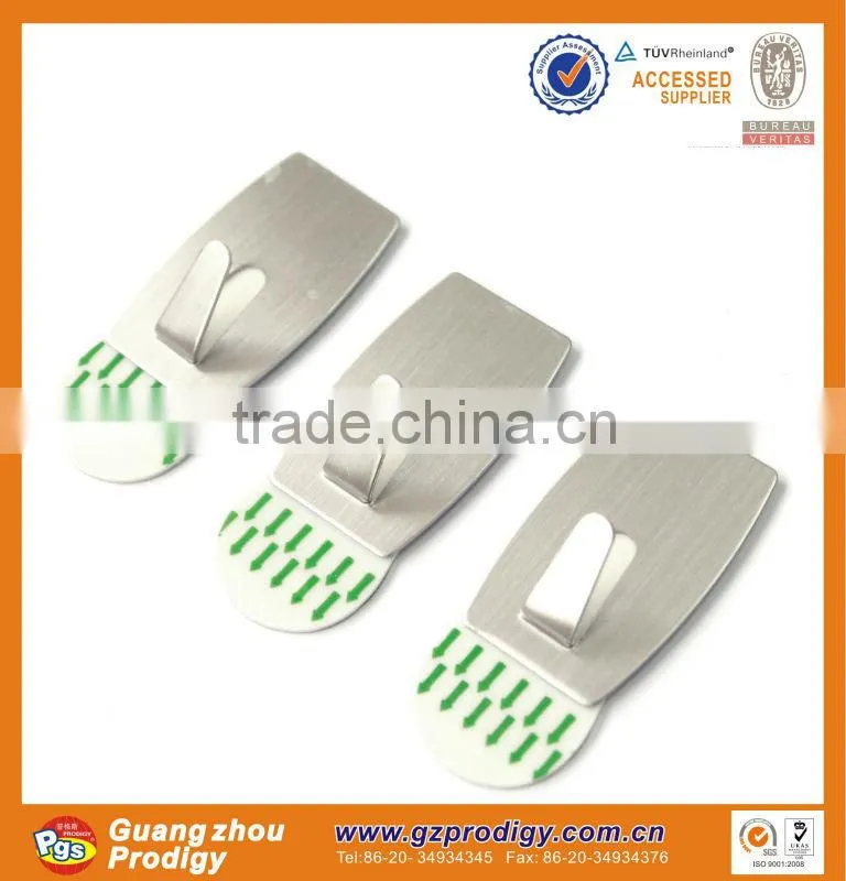 decorative metal wall hooks adhesive tape metal wall hook flat metal hook