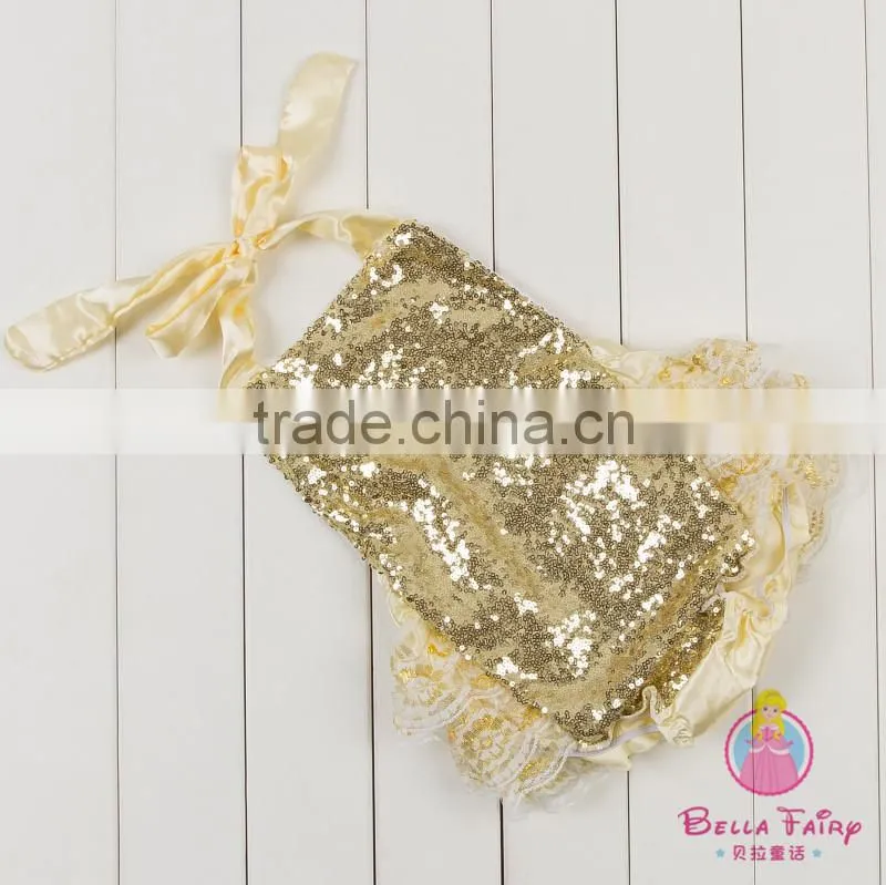Wholesale baby romper with pompom trim, indian pompom jumpsuit for baby girl