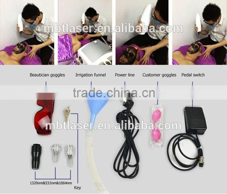 professional nd yag tattoo removal machine CE/ISO approve 1064nm,532nm can removal alll kind of color tattoo