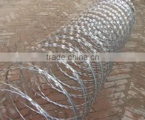 Crossed Coil BTO30 Razor Wire with plate thickness 0.5mm