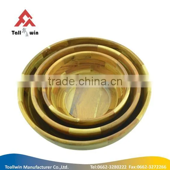 hot selling high quality bamboo walnut bowl with nutcracker