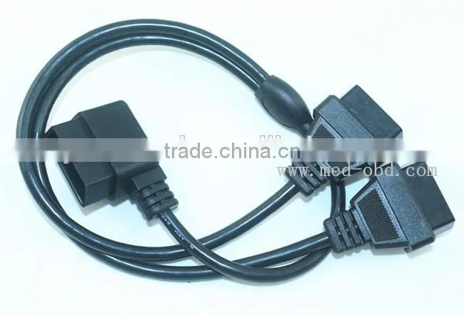 Cable splitter Y, USB Right Angle Cable ,J1962M to 2 J1962F SAE connector, RAY-Cable,1ft