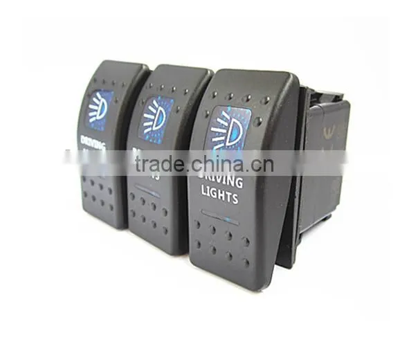 color rocker switch with Laser Etched symbols