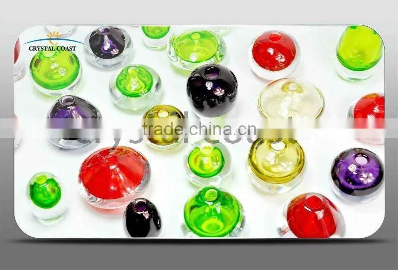 hand blown perfume bottles with lid;blue crystal glass aroma fragrance diffuser professional musk home ornament