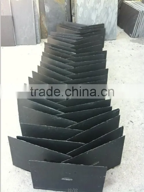 elegant black slate coaster with goblet