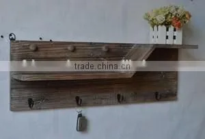 Decorative vintage wooden wall shelf