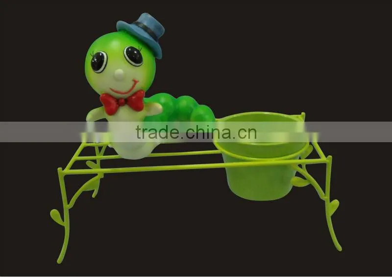 2014 new products caterpillar plant pot hydroponics ceramic flower pot