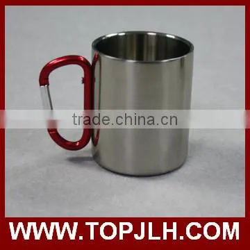sublimation climbing carabiner mug stainless steel custom metal mug