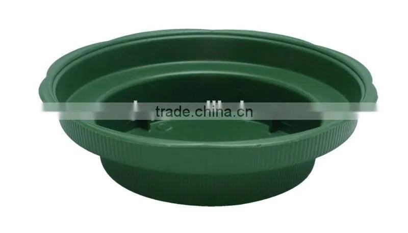 based plastic green flower holder