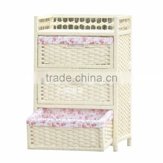 wicker drawer cabinet