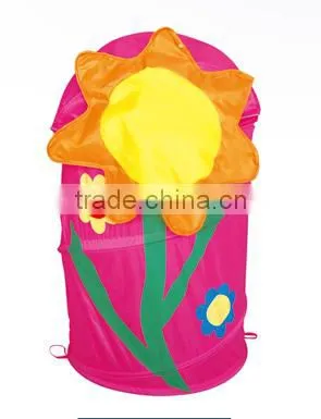 Fabric Foldable Round Laundry Basket Hamper Storage Bin Bag