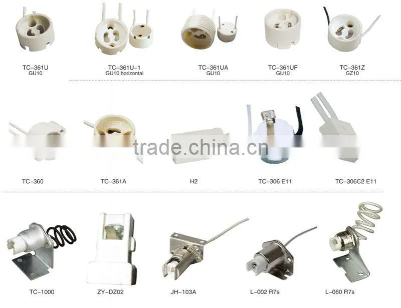 led porcelain halogen R7s lampholder with CE&RoHS certificate