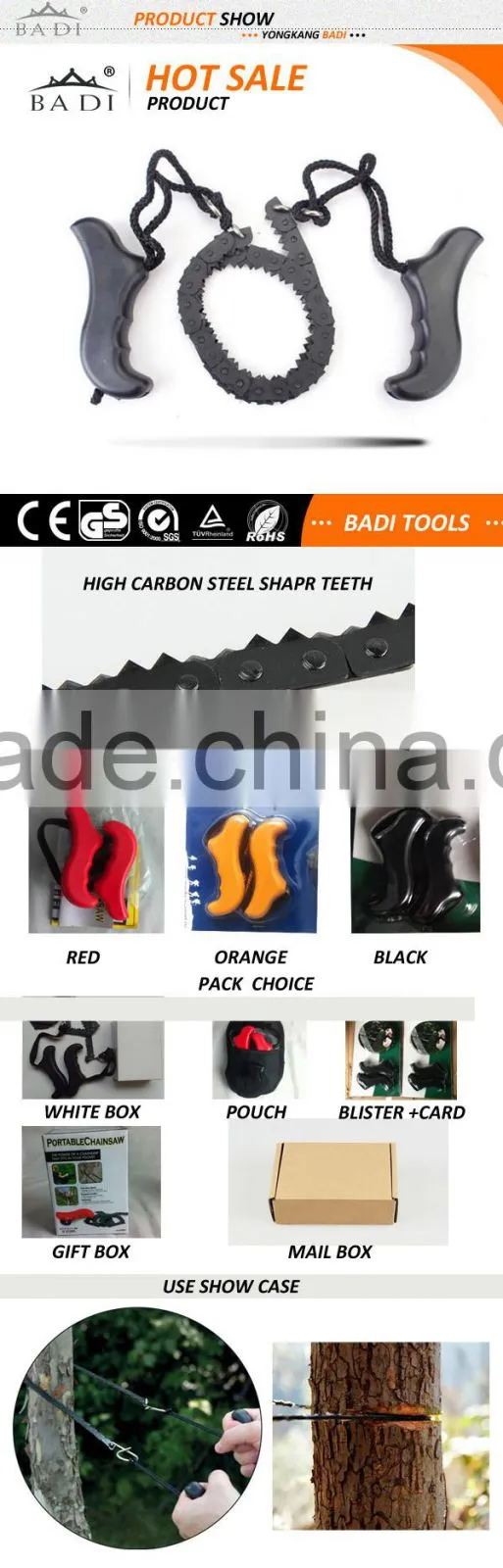 camping portable pocket chain saw