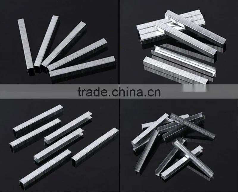 Puneumatic Nailer Staple wood furniture 8mm U Shape Stape Pins Gauge Silver Galvanized Code Nail Carton Seal Pin