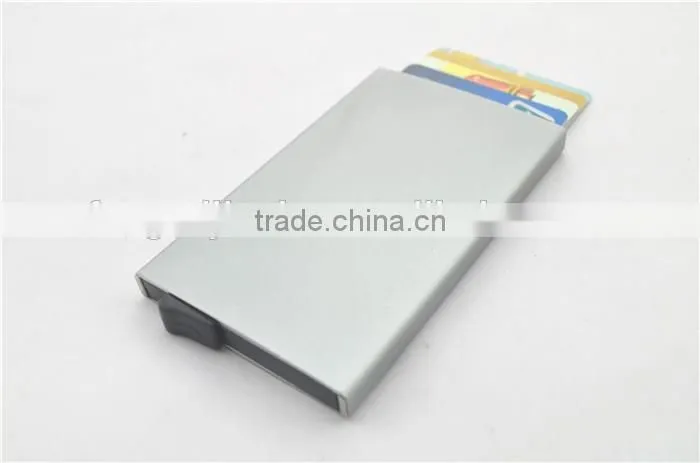 Credit Card Holder Rfid Blocking Aluminum Business Card Holder Automatic Pop-Up