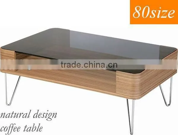 2015 high gloss wooden legs for modern folding wooden coffee table