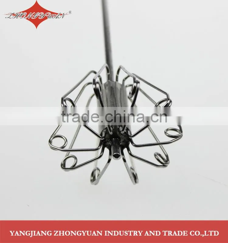 Stainless steel rotary self-mixer miracle whisk 10-inch hand push