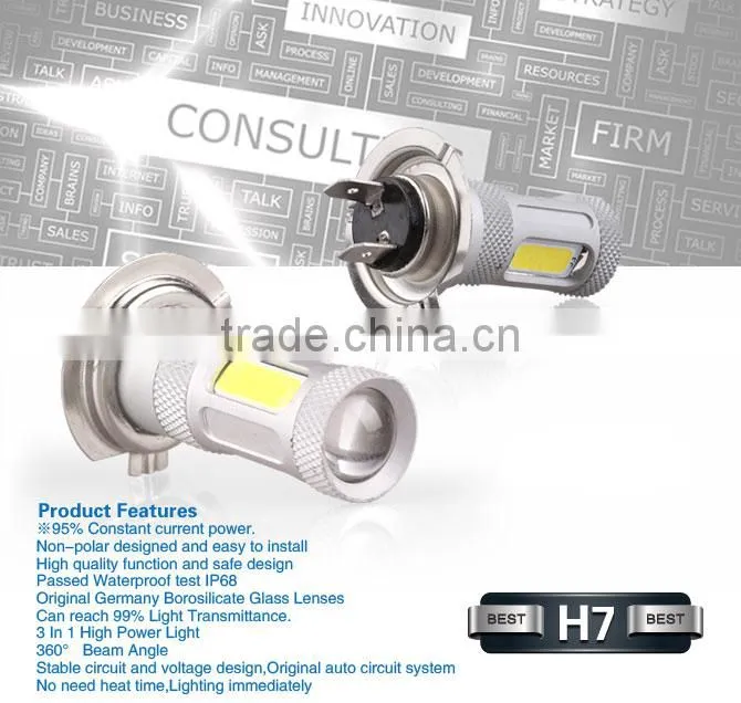 New Car Accessories Best Quality h7 12V-24V Cob Led Fog Light Car Factory Wholesale Price