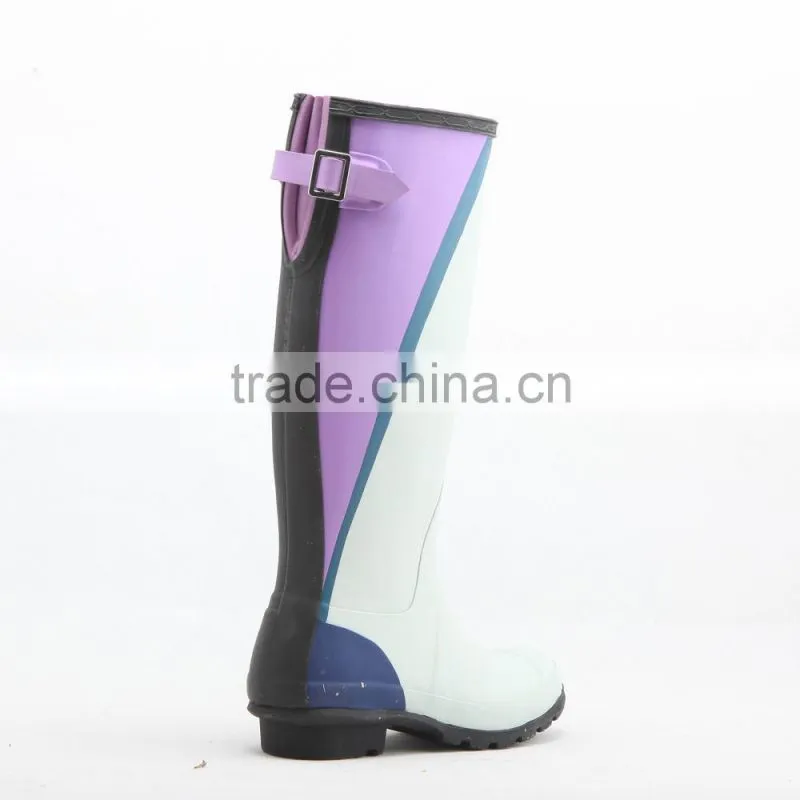 beautiful design rubber rain boots, rubber gumboots for woman