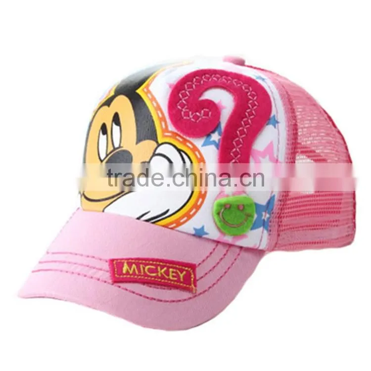 Children Mouse Cartoons Print Trucker Hat Kid Baseball Mesh Cap