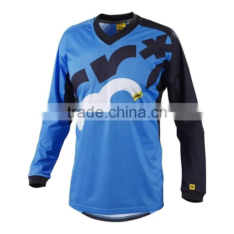 Sublimation printed baggy long/short sleeve downhill jersey with OEM designs