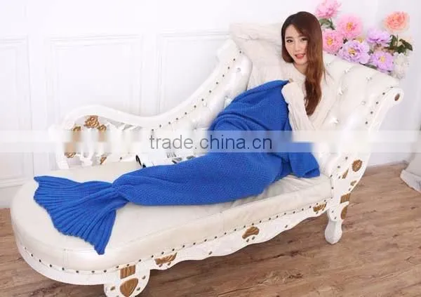 New Arrival Knitted Wearable Adults TV Mermaid Tail Blanket