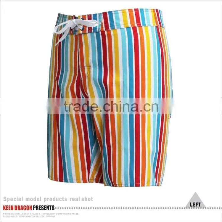Factory Directly Vertical Rainbow Stripes Mens Swimwear Wholesale