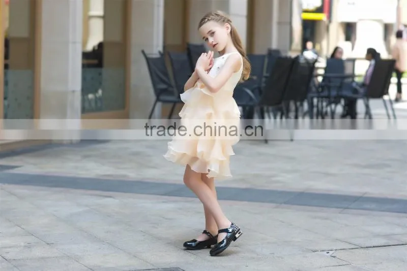 hot sale Net fabric ball grown dress for baby girl summer dress for girl ruffle skirt sleeveless