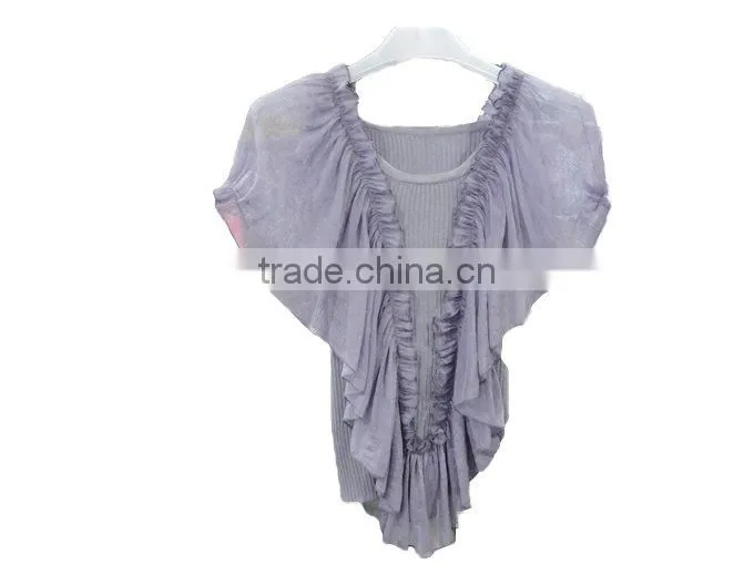 Lady's fashion knitting sweater ,12GG ,sleeveless
