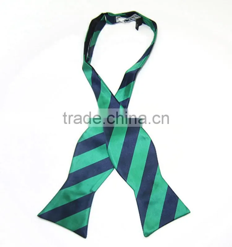 China newest products fashion style double sided printed colorful bow tie silk ladies