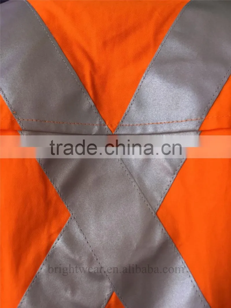 long sleeve hi-vis cotton drill safety shirts