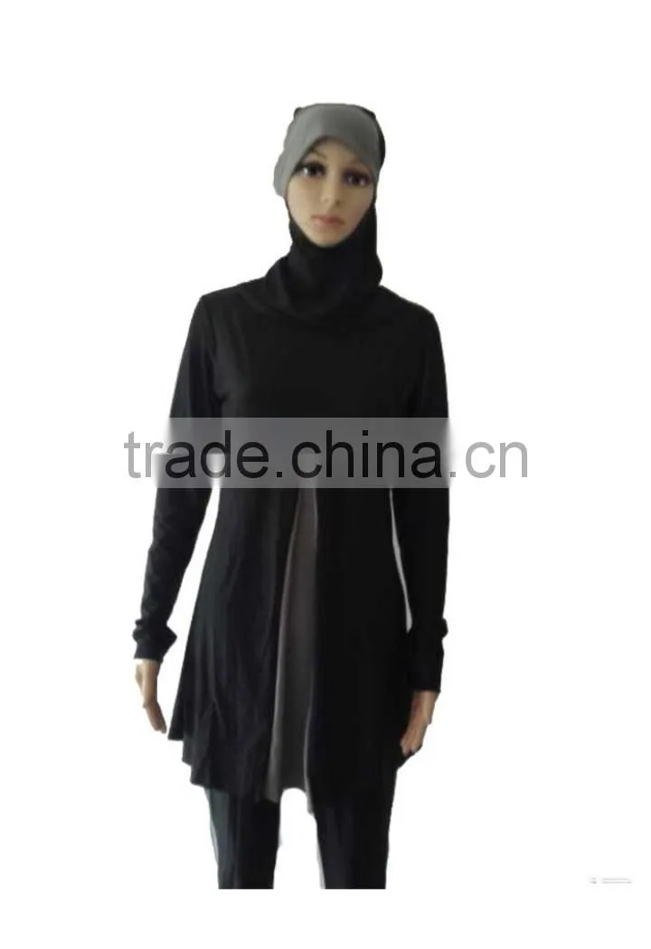 2016 Hot Sales Woman Ruffle Muslim Swimsuit Costume