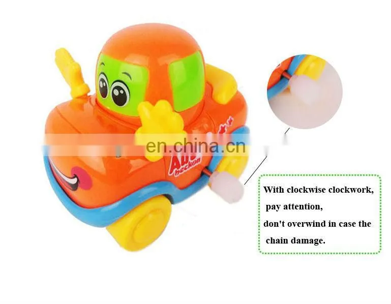 Funny cartoon wind up plastic car toys