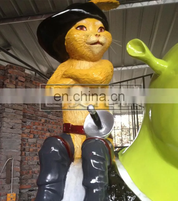 Customized fiberglass Shrek statue for sale